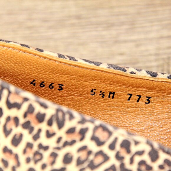 $650 worn 1x GRAVATI Womens 5.5 M Neiman Marcus 4663 Leopard Print add $15 Trees - Picture 7 of 16
